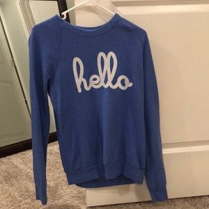 Hello Apparel Blue Crewneck Sweatshirt. Small. EUC